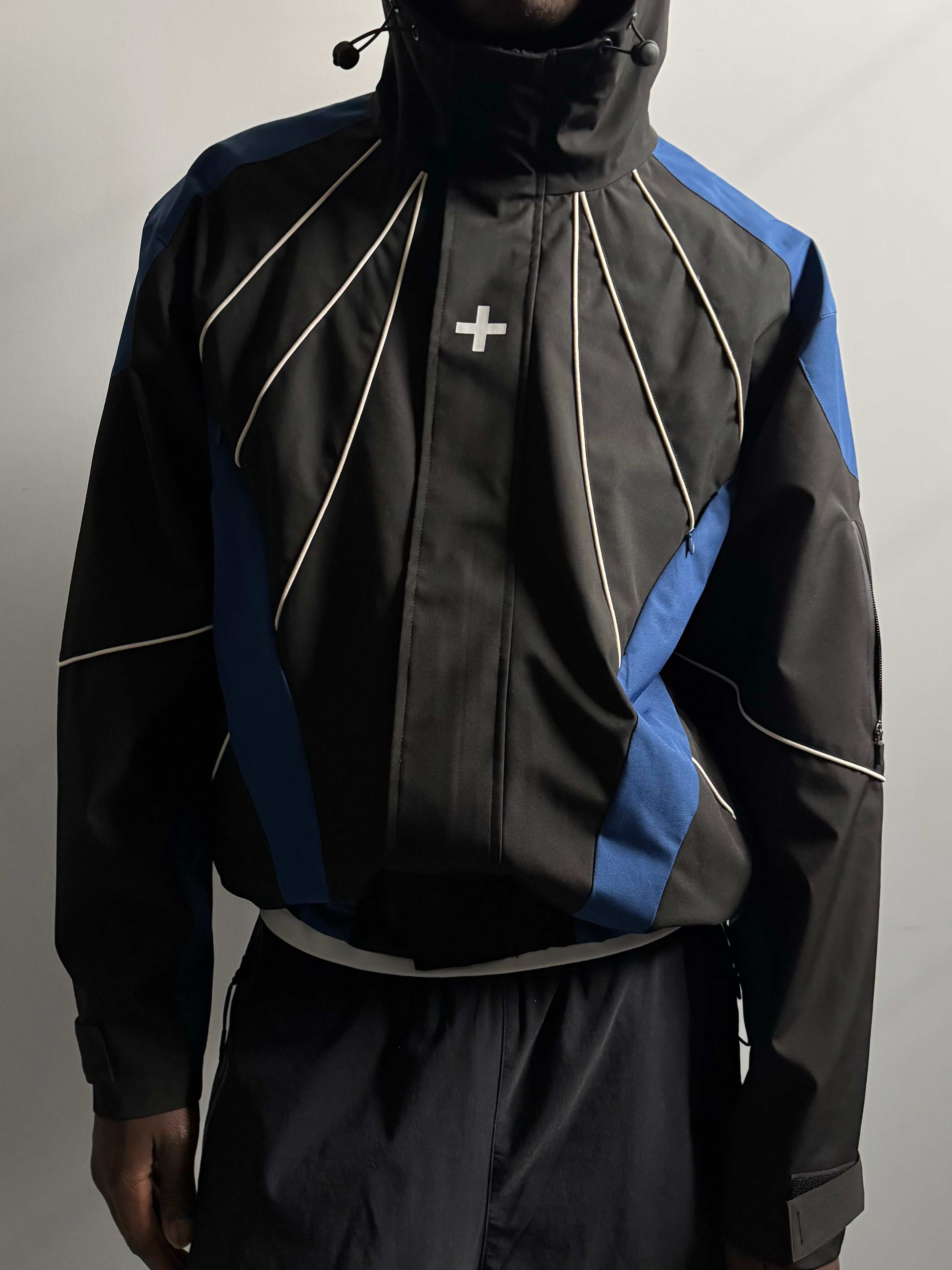 Ventus Shell Jacket - Black/Cobalt/Cream