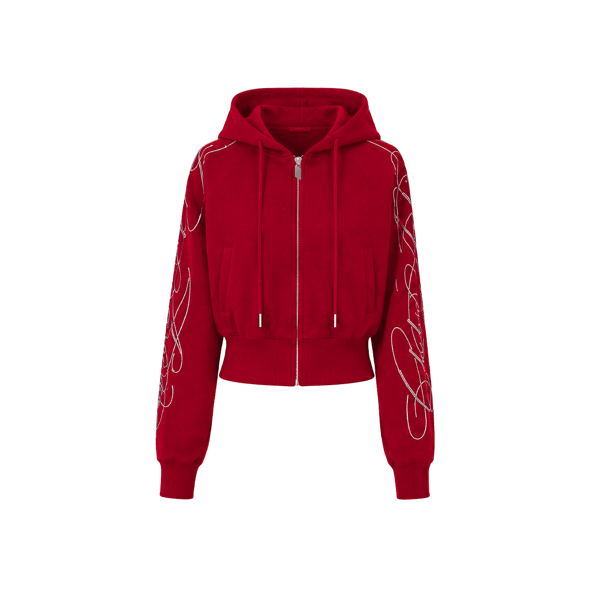 Rhinestone Zip Hoodie