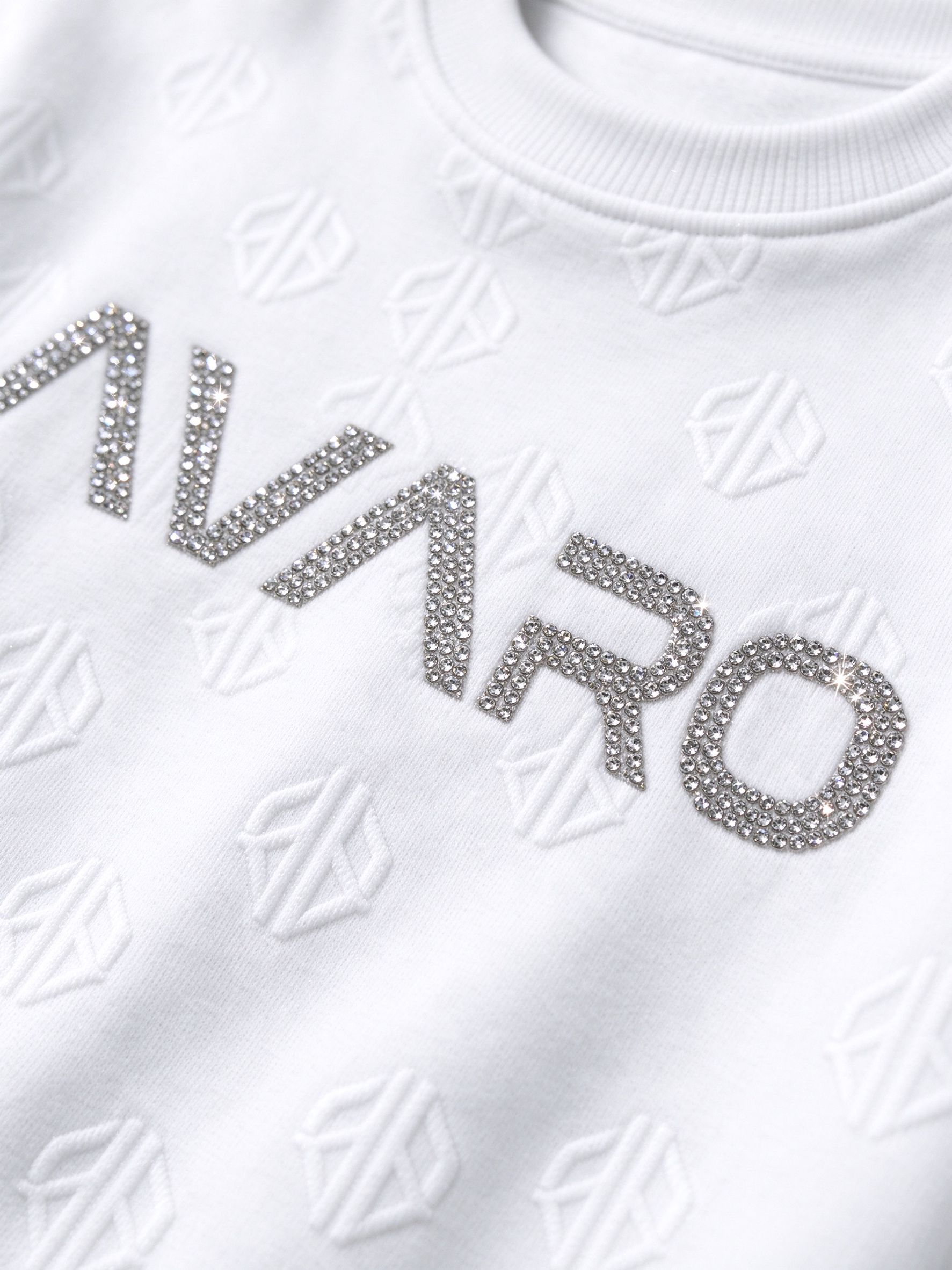 Rhinestone Crewneck White - 3