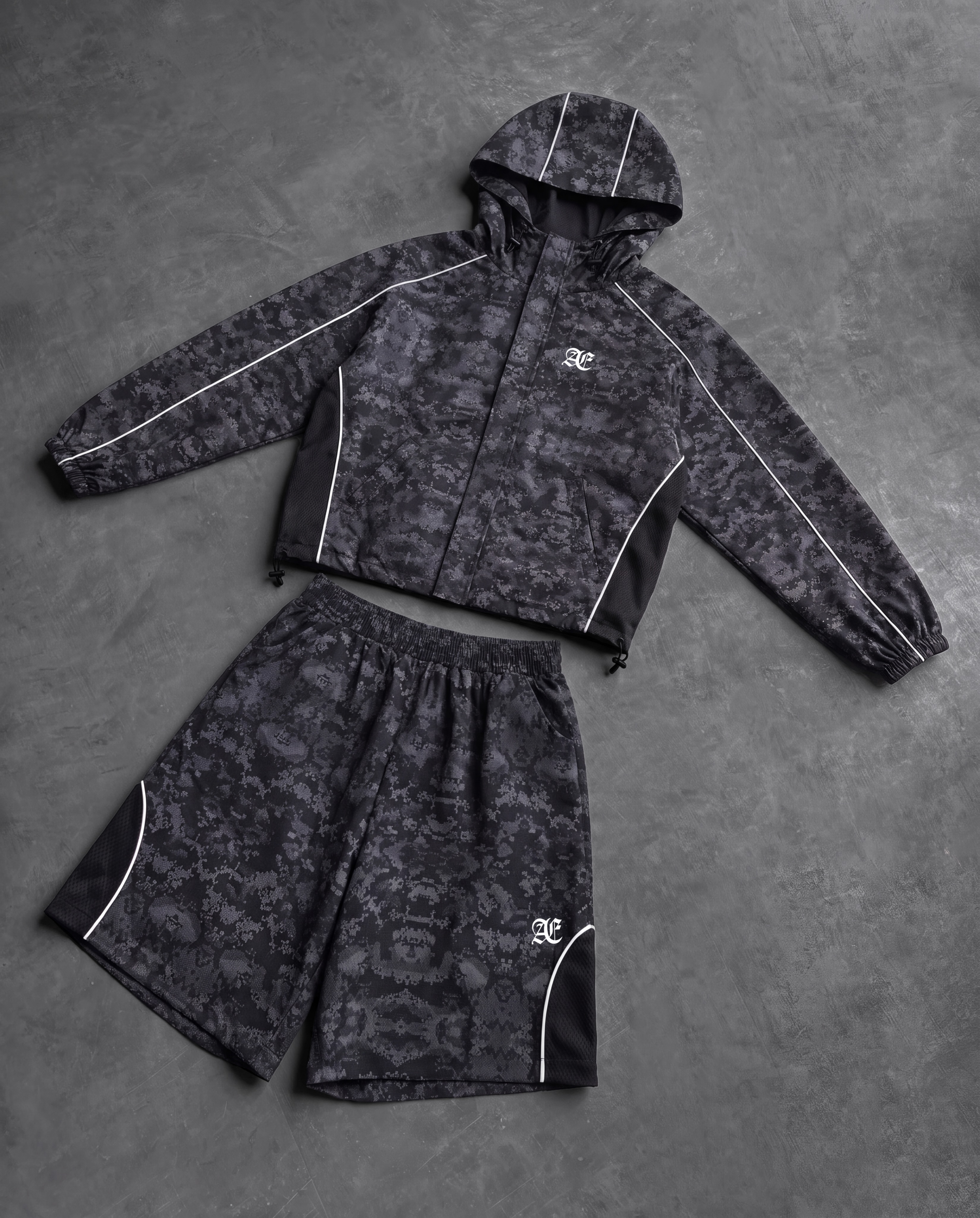 Camo Jacket Shorts Set - 1