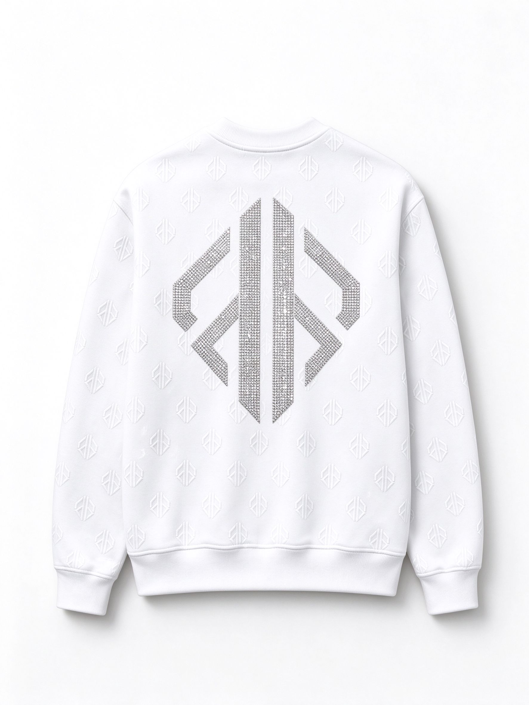 Rhinestone Crewneck White - 2
