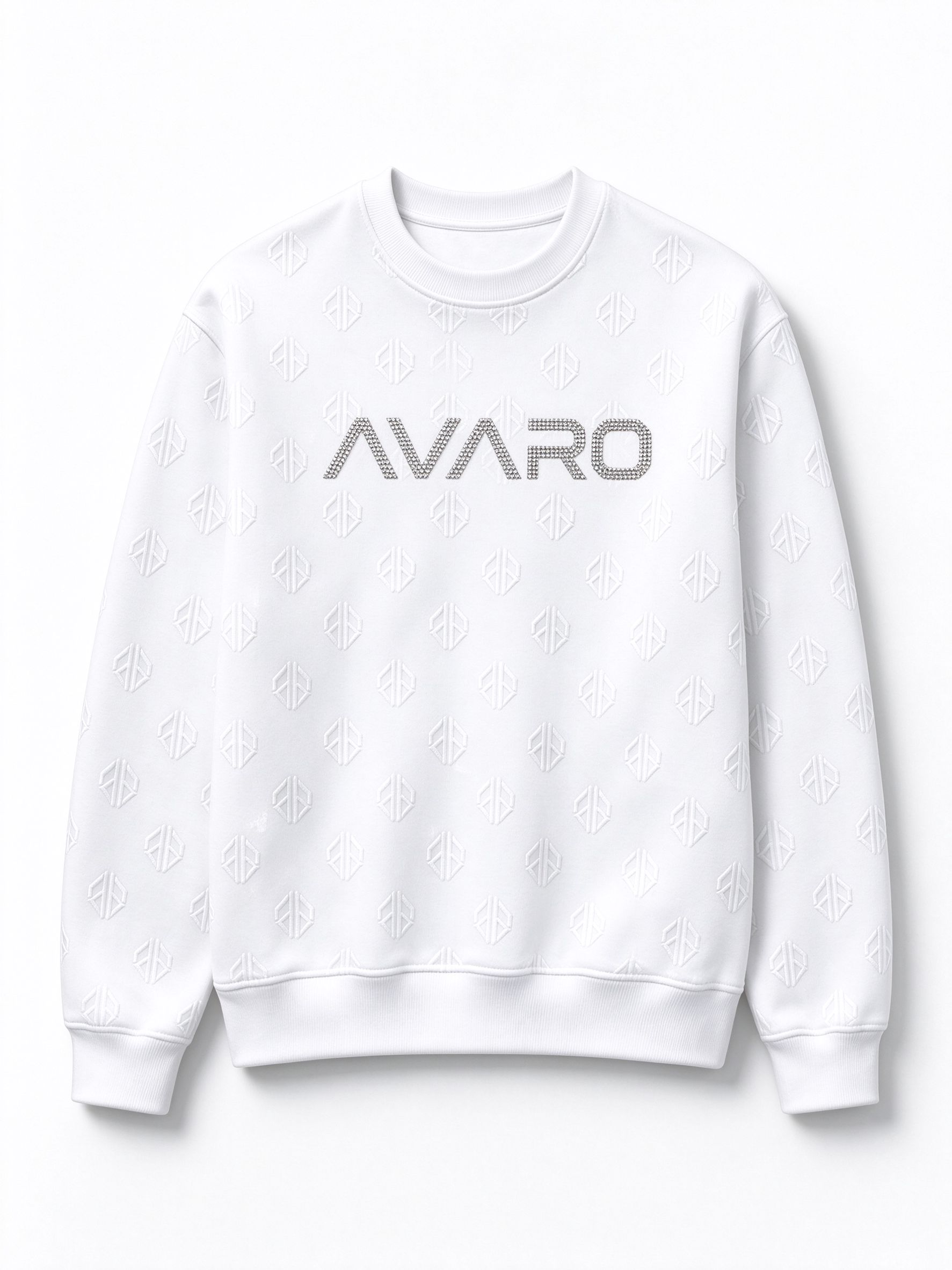 Rhinestone Crewneck White - 1