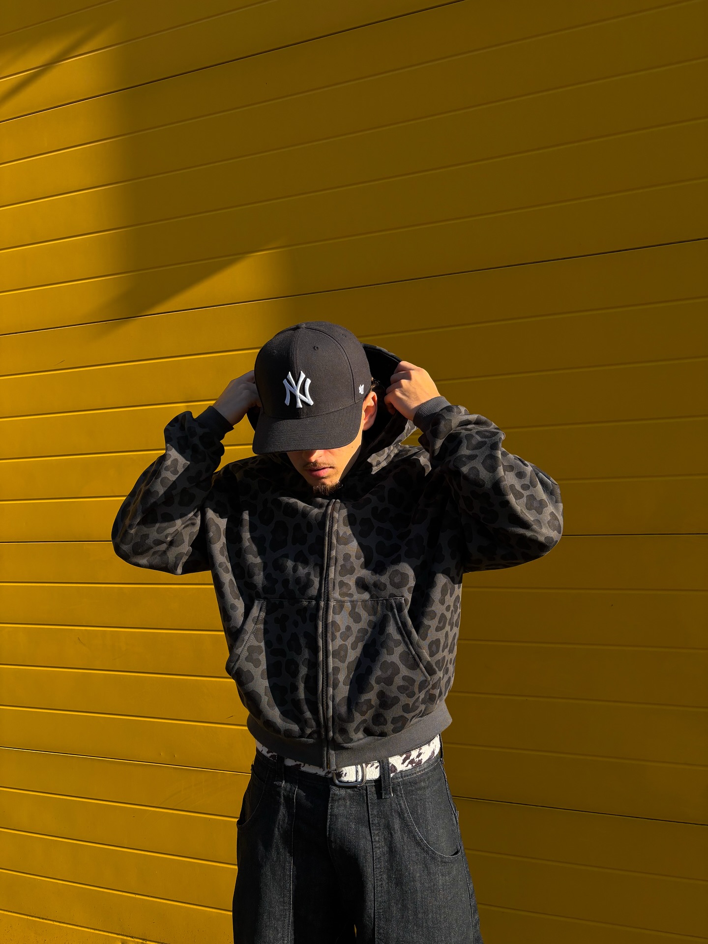 Black Leopard Zip Hoodie - 4