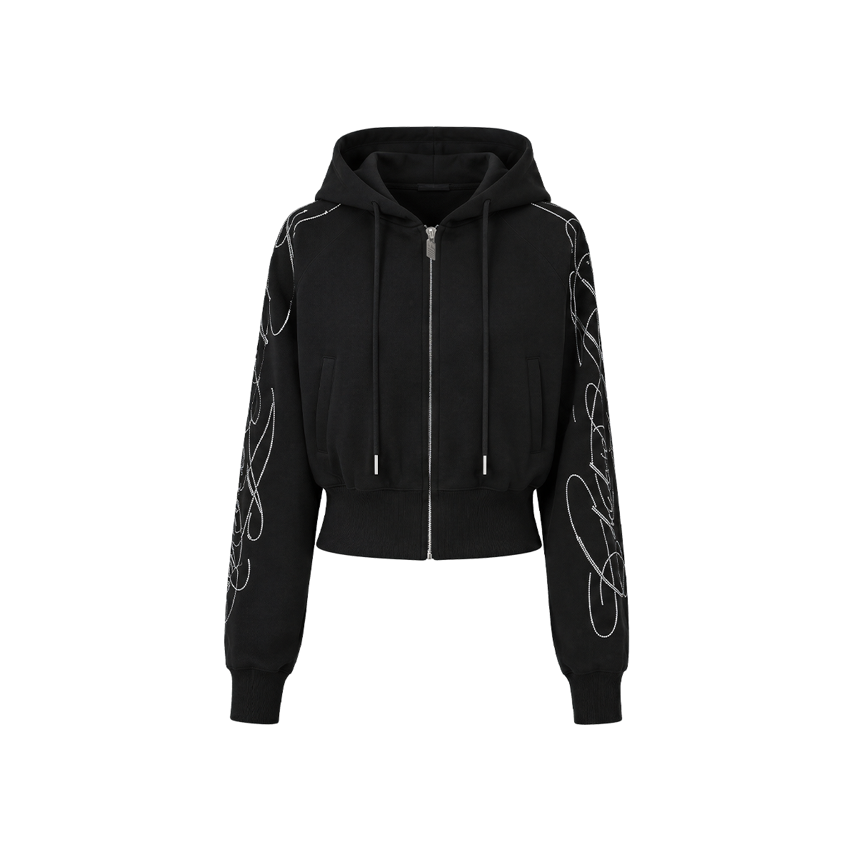 Rhinestone Zip Hoodie