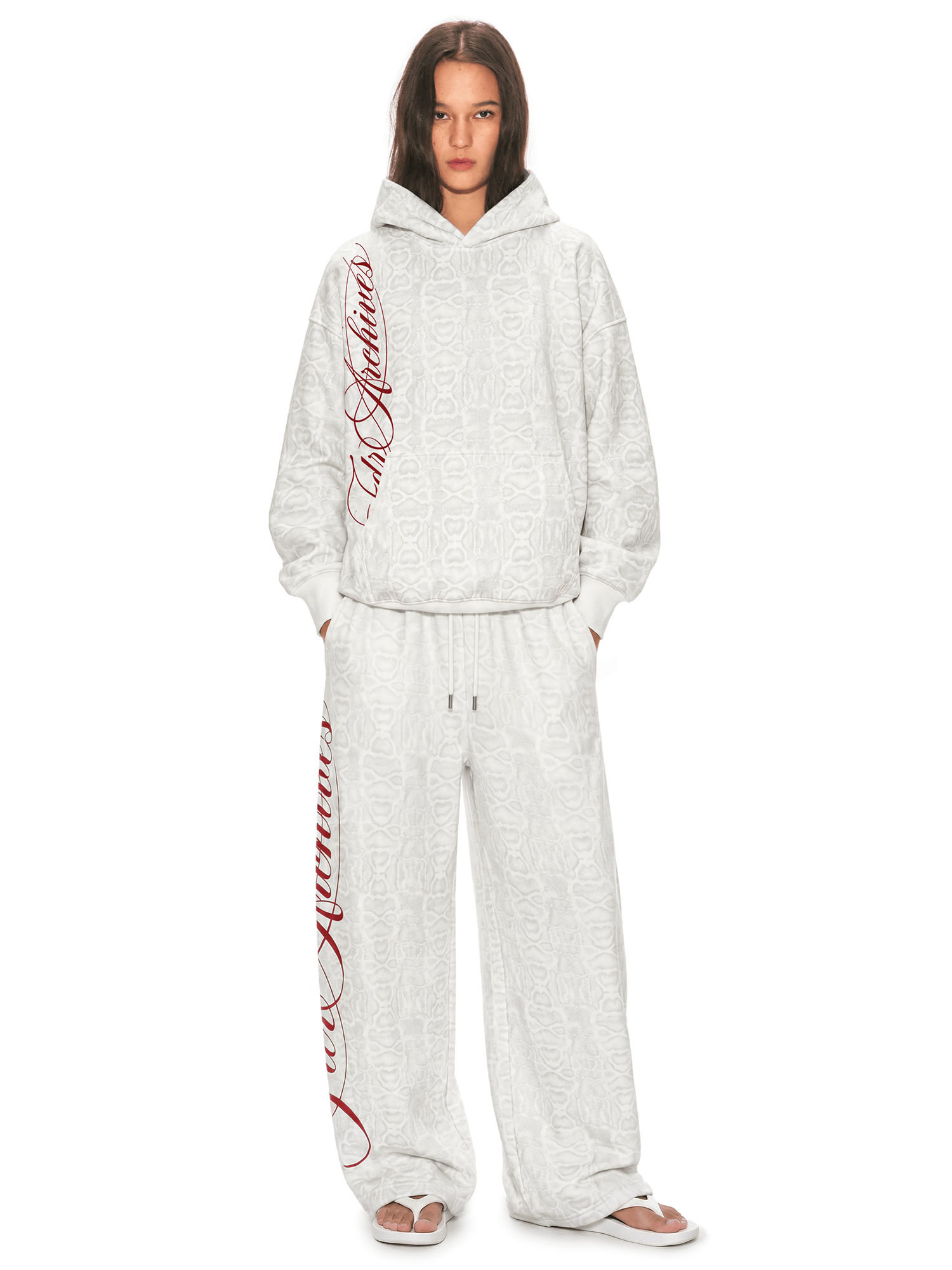 Script Snakeskin Oversized Hoodie