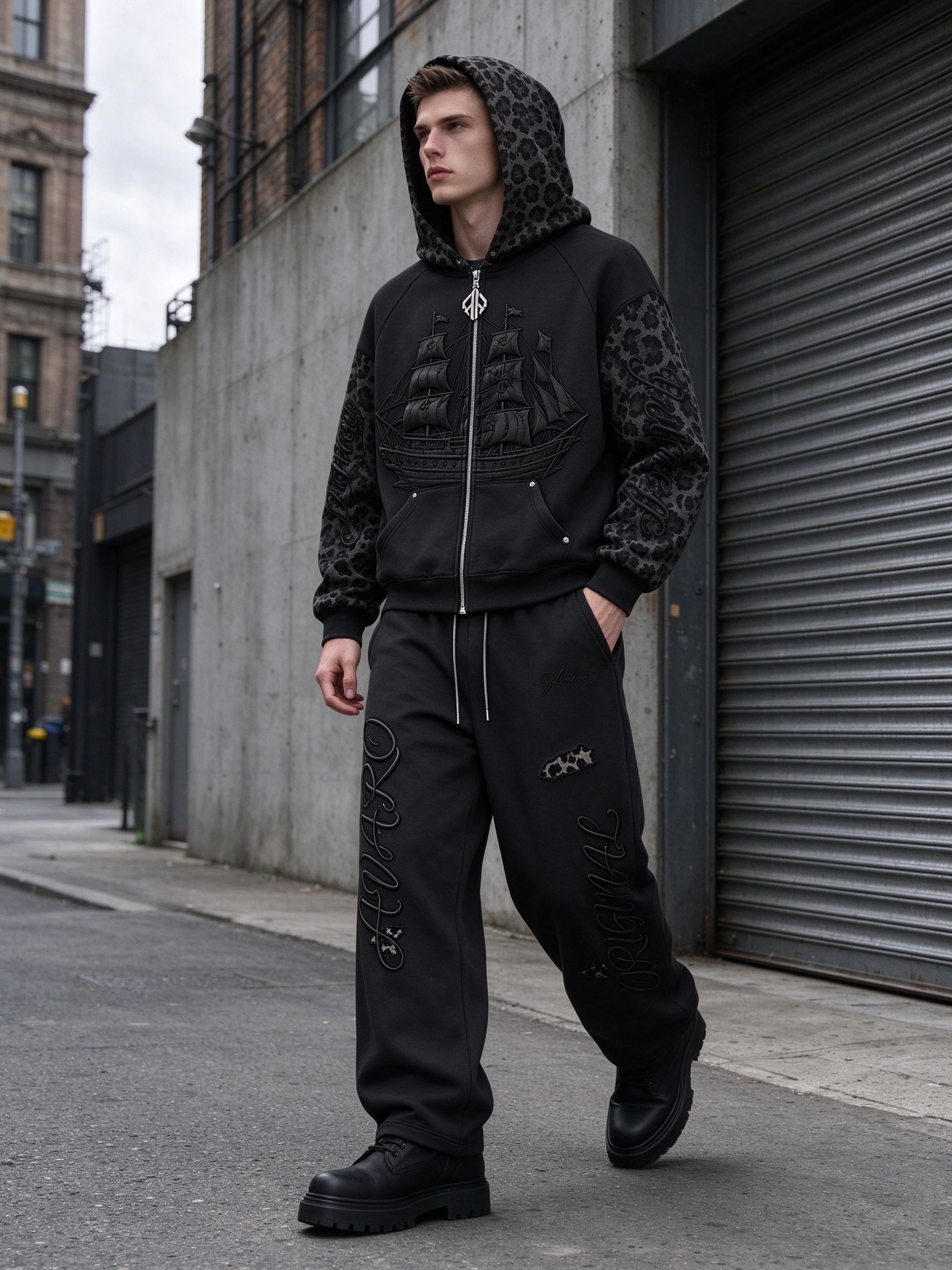 Sailboat Leopard Zip Set - 5