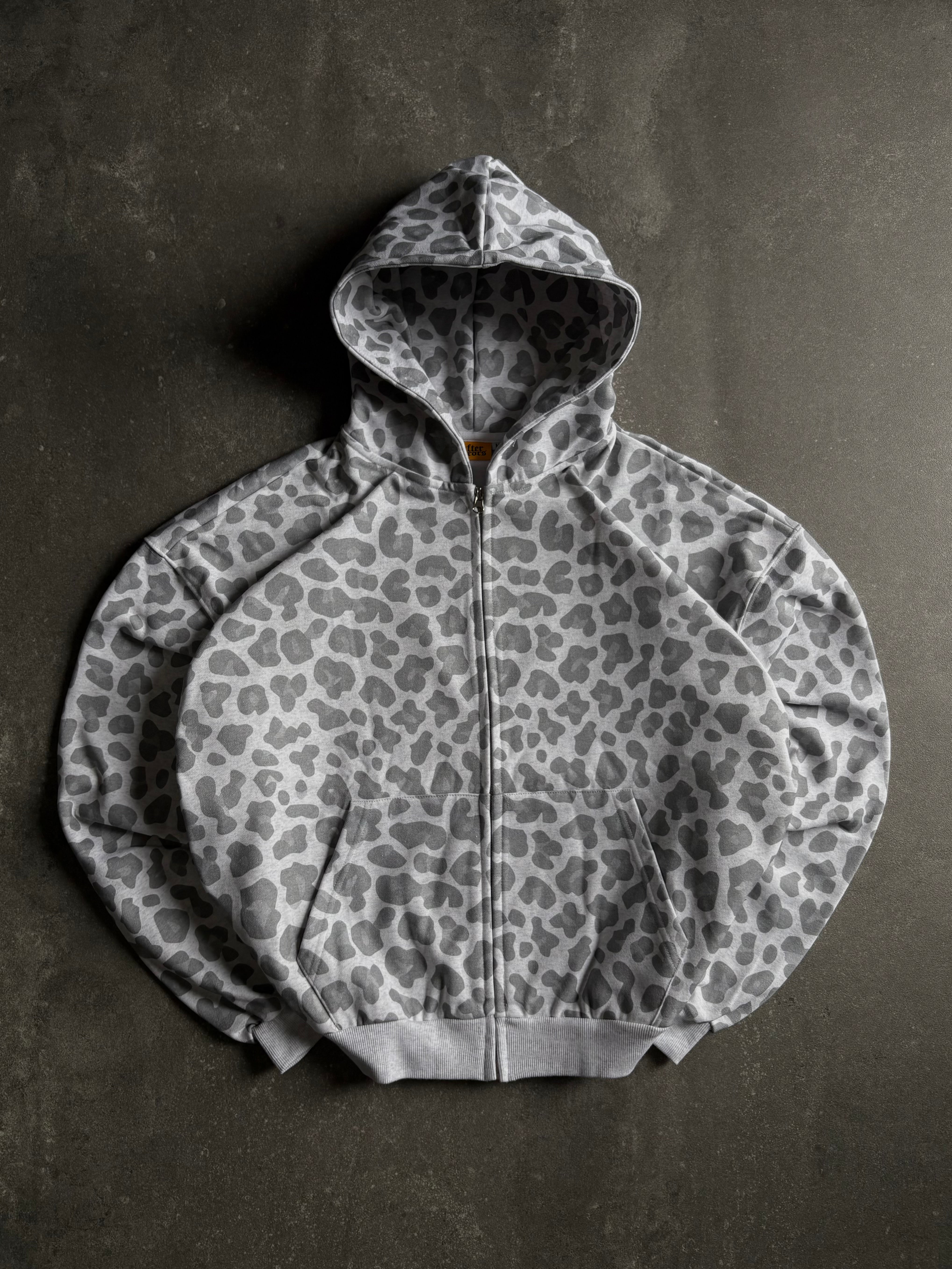 LEO ZIP HOODIE - LIGHT GREY