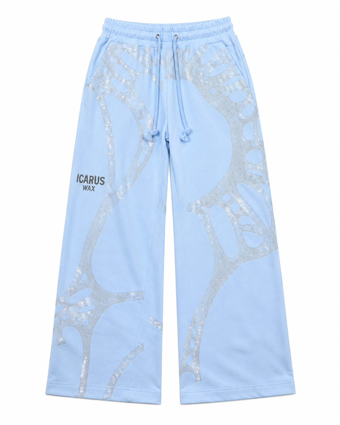 Ascent Blue Rhinestone Cropped Hoodie
