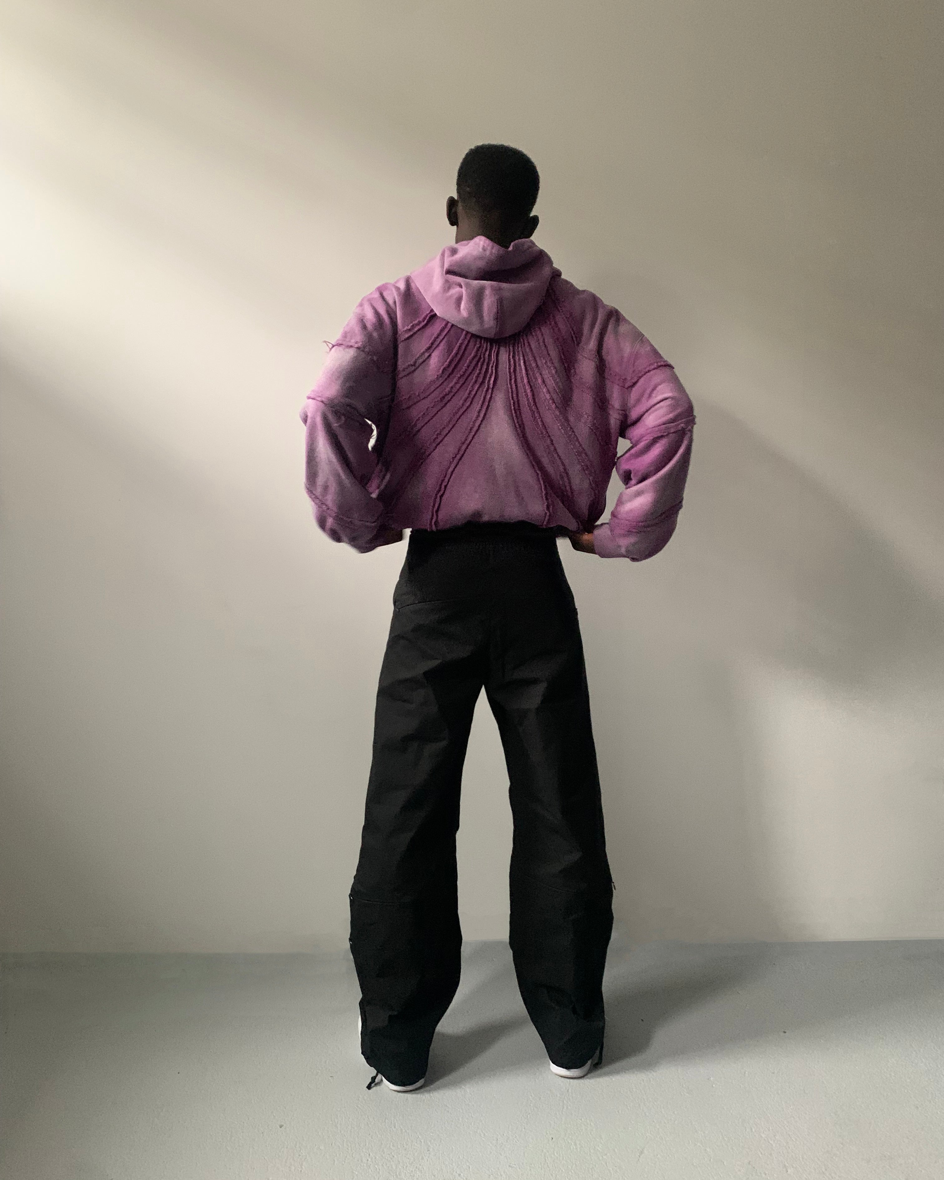 Fray Hoodie - Washed Purple