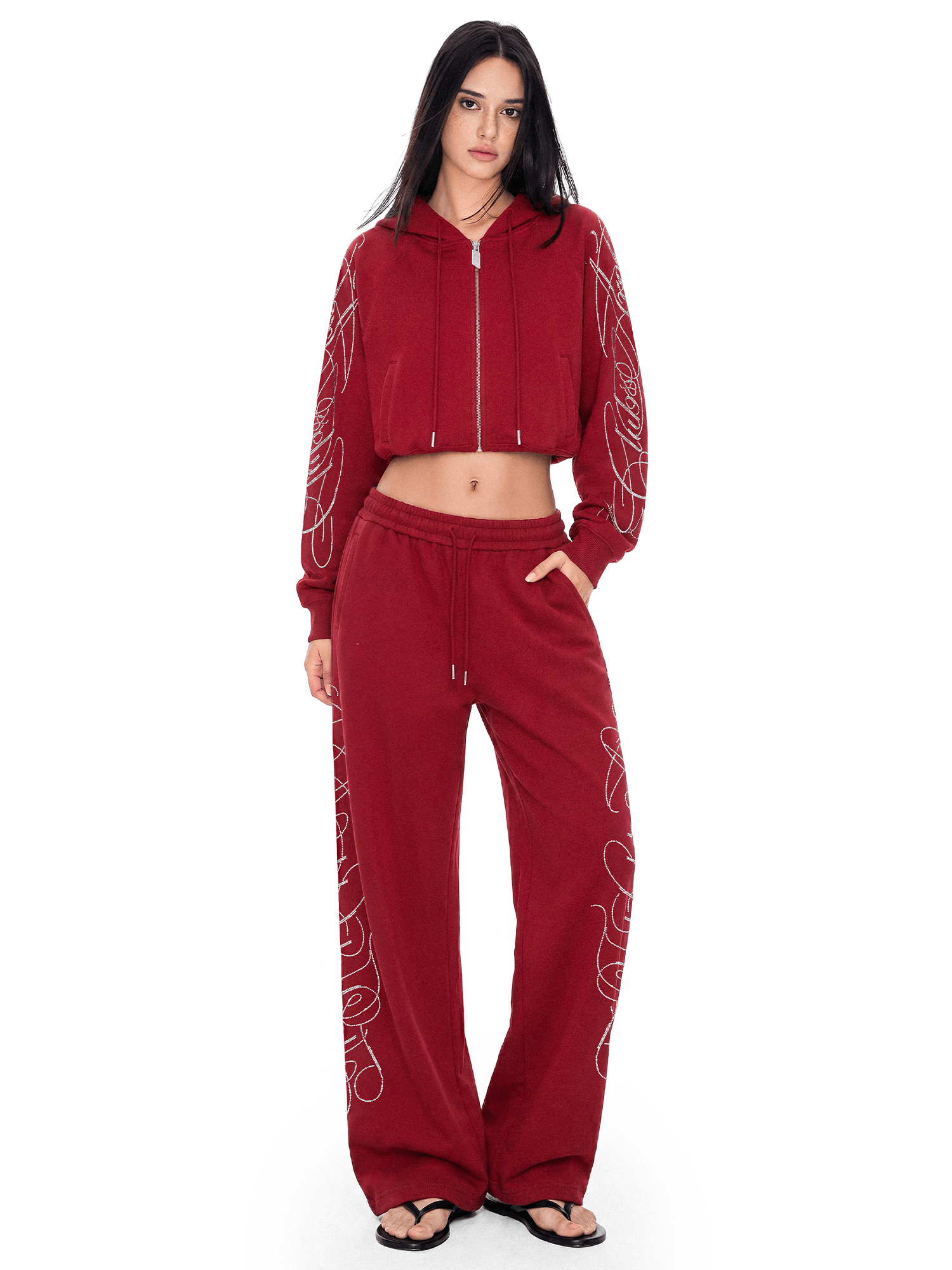 Rhinestone Baggy Sweatpants