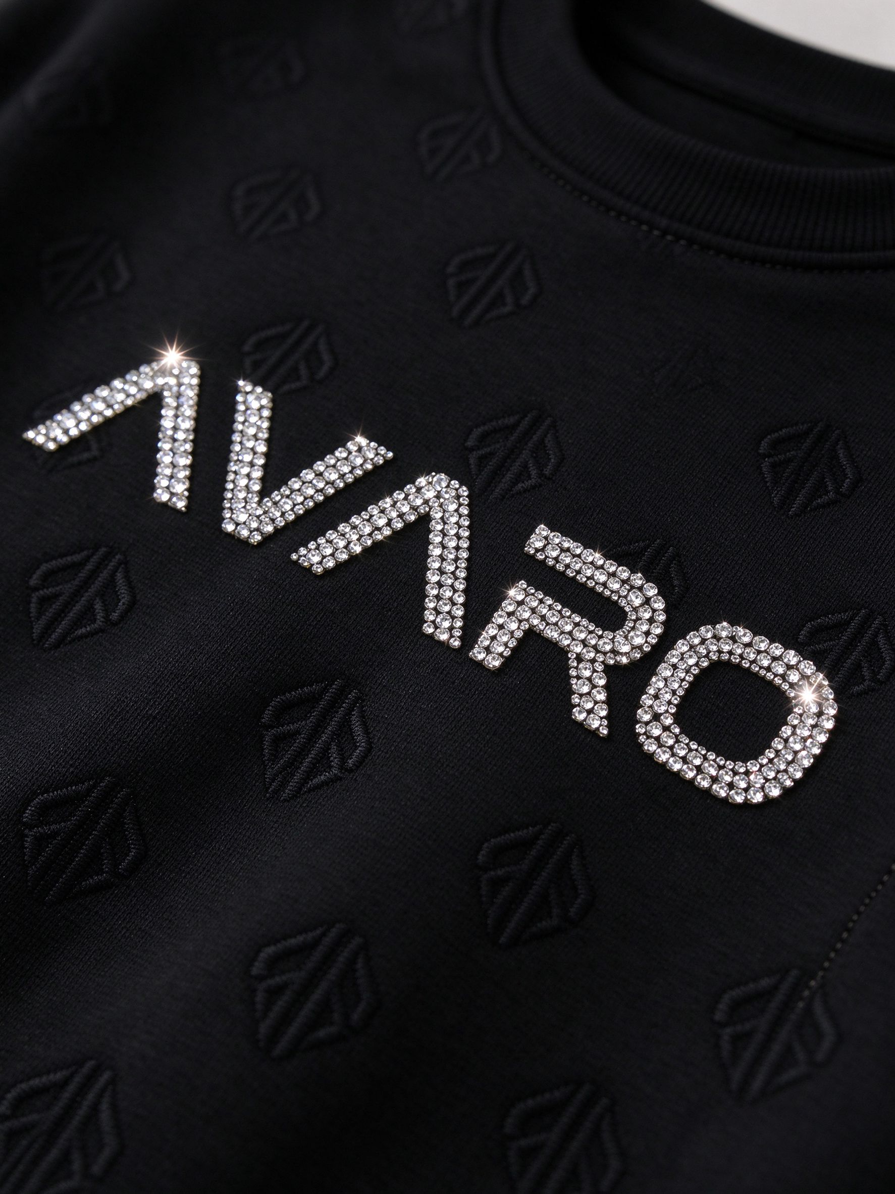 Rhinestone Crewneck Black - 3