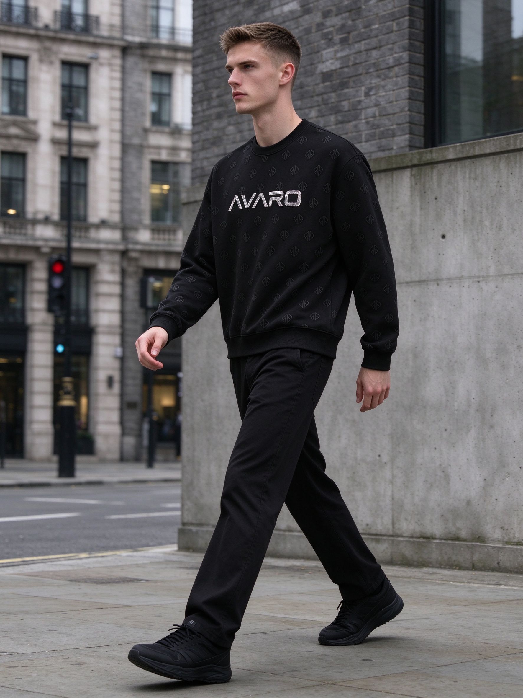Rhinestone Crewneck Black - 5