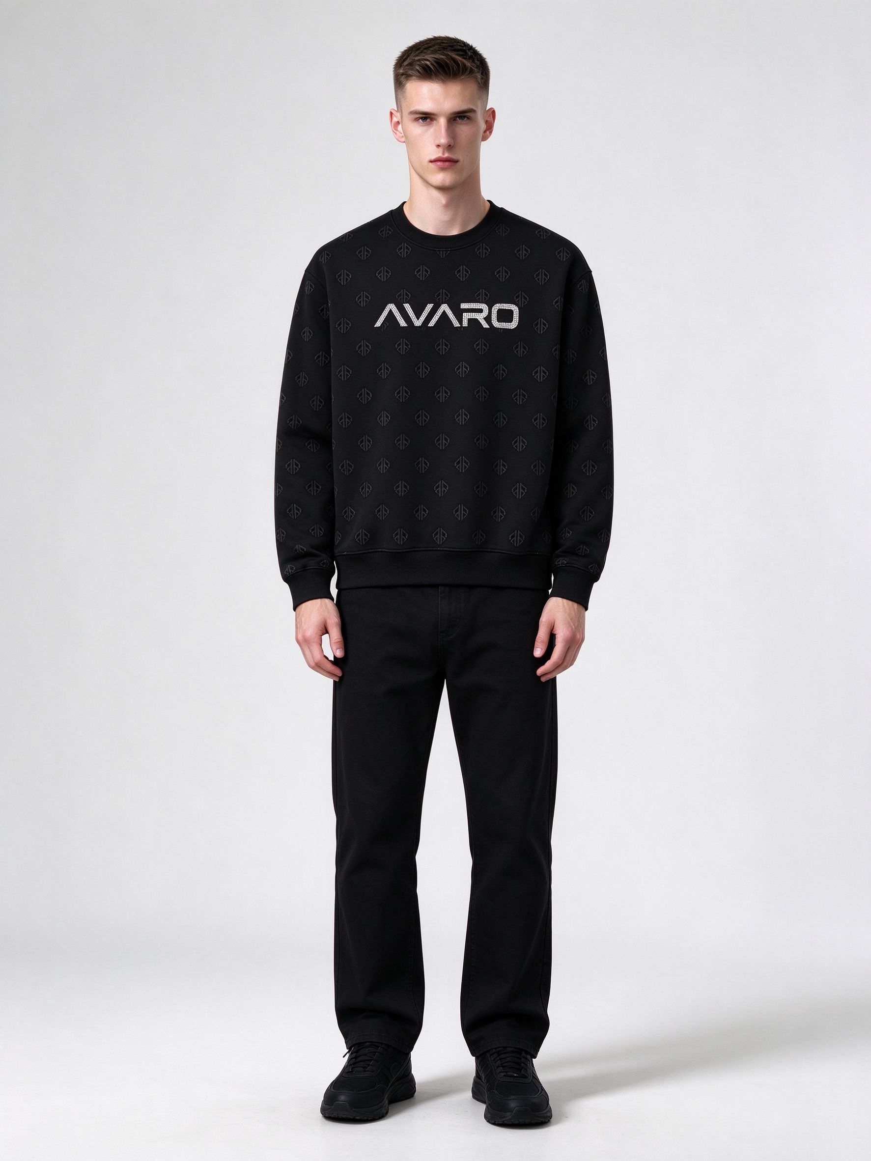 Rhinestone Crewneck Black - 4
