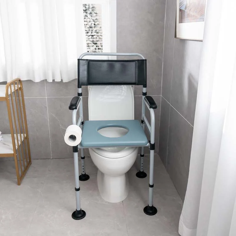 Eletriclife 4-in-1 Bedside Commode Folding Toilet Chair w/Detachable Bucket