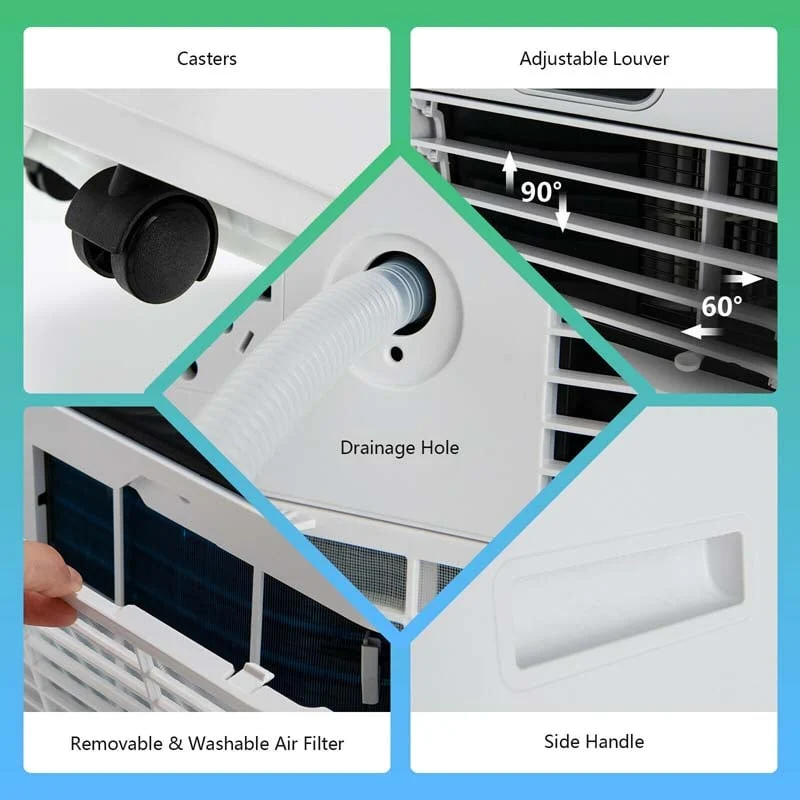 Eletriclife 10000 BTU Portable Air Conditioner with Remote Control