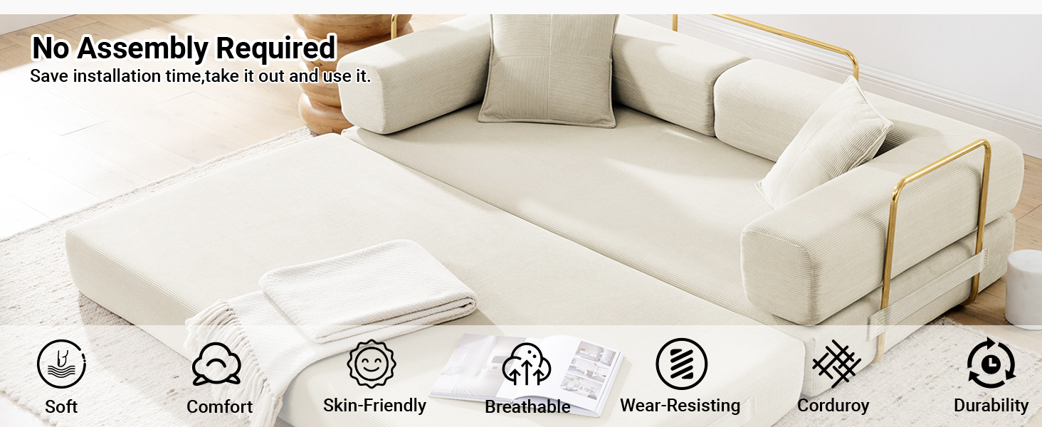 Convertible Sleeper Sofa Bed