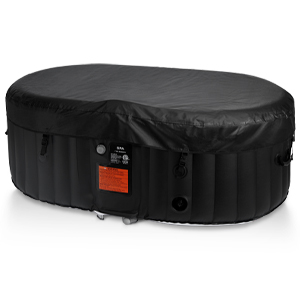 Inflatable hot tub with cover