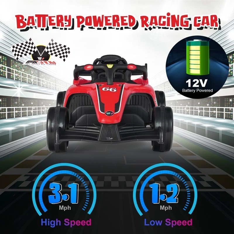 Eletriclife 12V Kids Ride on Electric Formula Racing Car with Remote Control