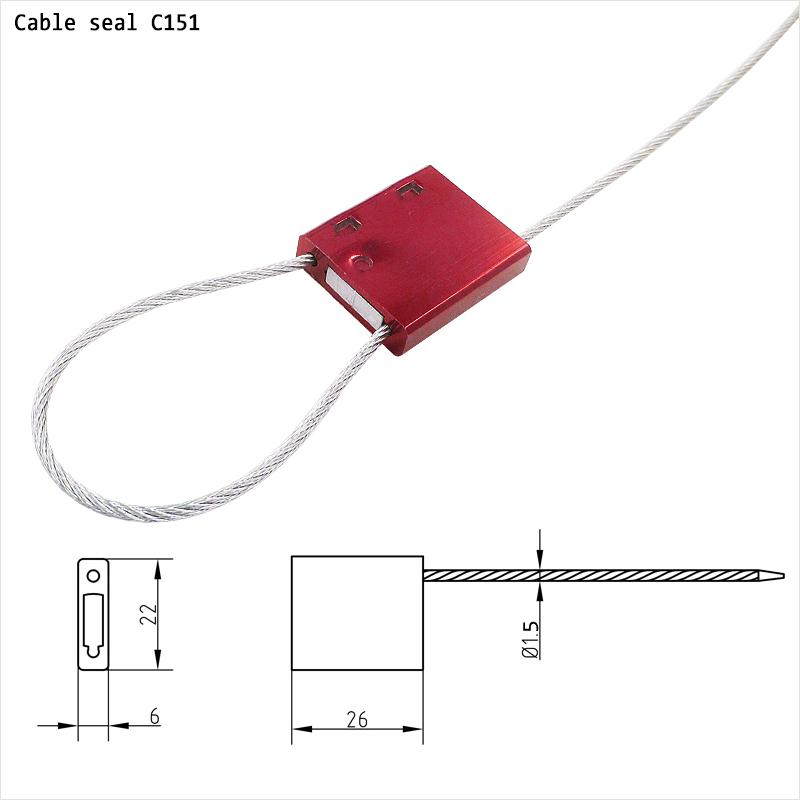 Cable Seal–1.5mm Aluminum Pull-Tight Security Seal|SNSEAL