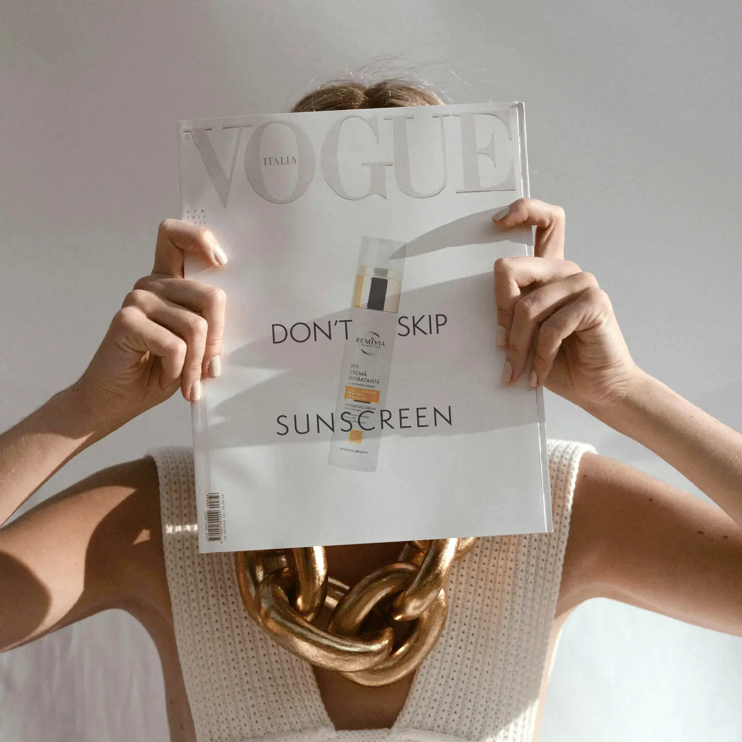 Cremă de față SPF 50, Cremă Hidratantă cu Protecție Solară cu Spectru Larg