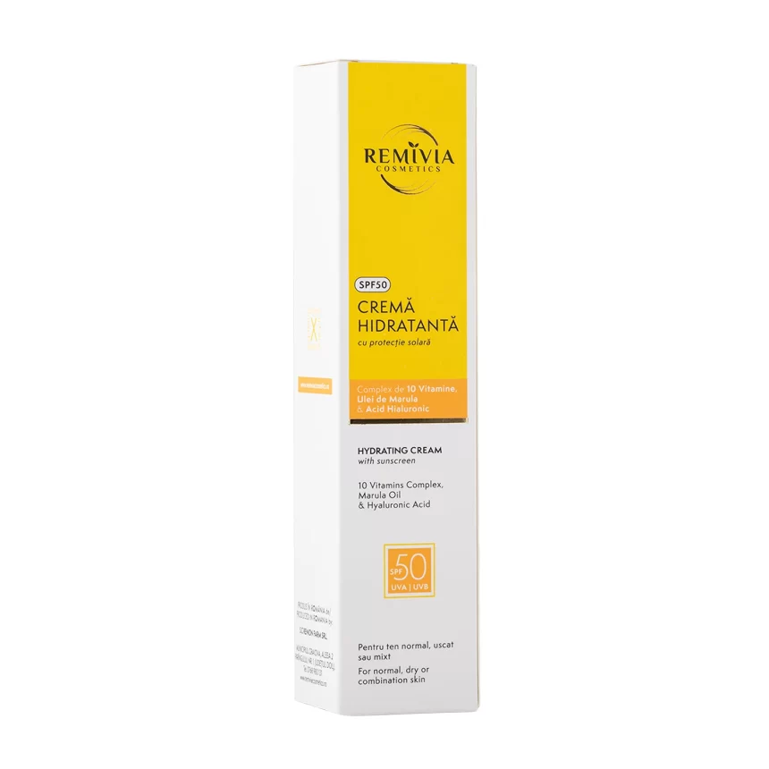 Cremă de față SPF 50, Cremă Hidratantă cu Protecție Solară cu Spectru Larg