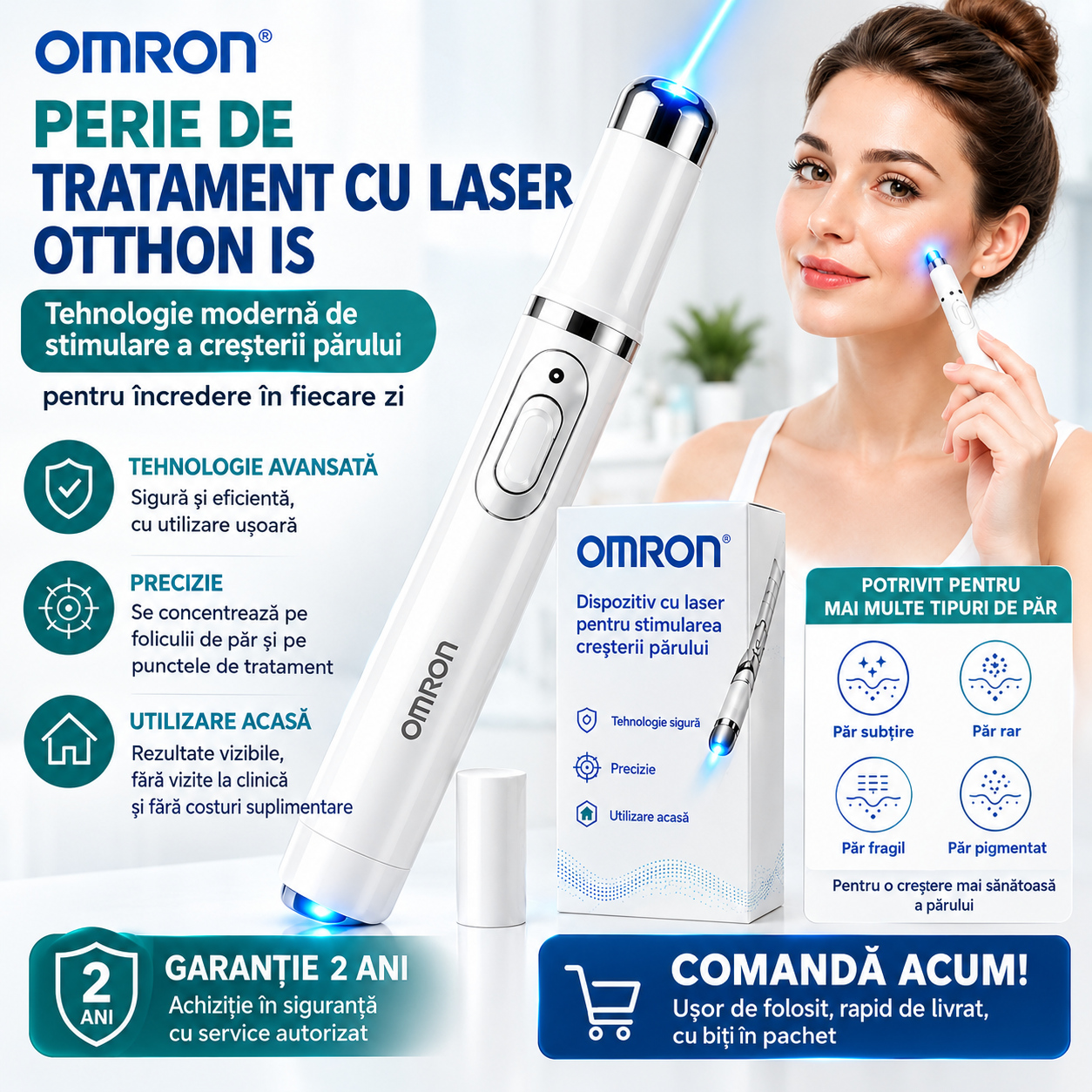 Stilou multifuncțional Omron™ pentru îndepărtarea alunițelor de pe întregul corp – cel mai nou model 2026. Soluție nedureroasă și non-invazivă pentru îngrijirea pielii. Permite tratarea rapidă a alunițelor, chiar din confortul casei, fără cicatrici.