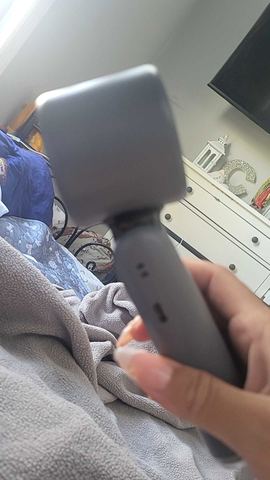 Customer photo for BOGO Handheld Cooling Fan, 5-Speed 4000mAh Rechargeable