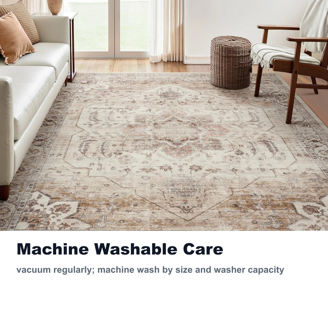 machine washable rug care note