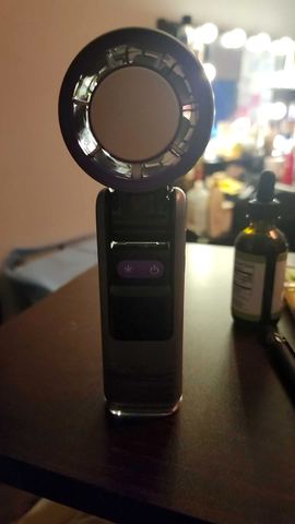 Customer photo for BOGO Handheld Cooling Fan, 5-Speed 4000mAh Rechargeable
