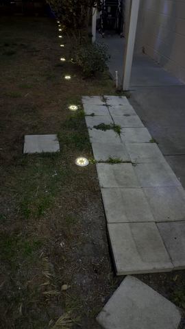 Customer photo for 24-Pack Solar Ground Lights