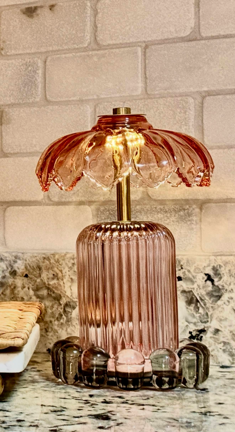 Customer photo for Cordless Flower Crystal Table Lamp Bundle