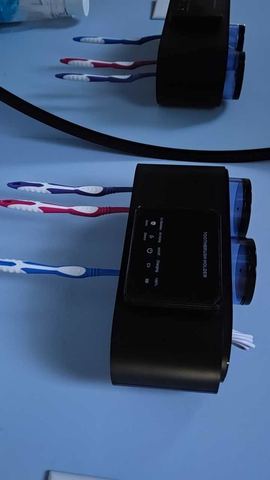 Customer photo for Wall Mounted Toothbrush Holder Sterilizer BOGO Bundle