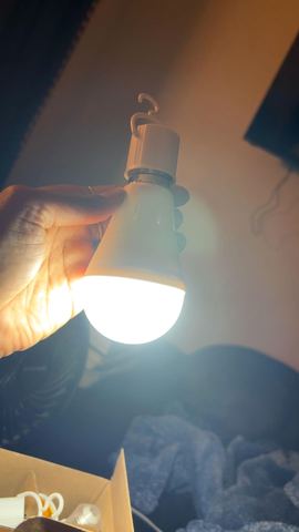 Customer photo for Rechargeable Emergency LED Light Bulbs 10-Pack