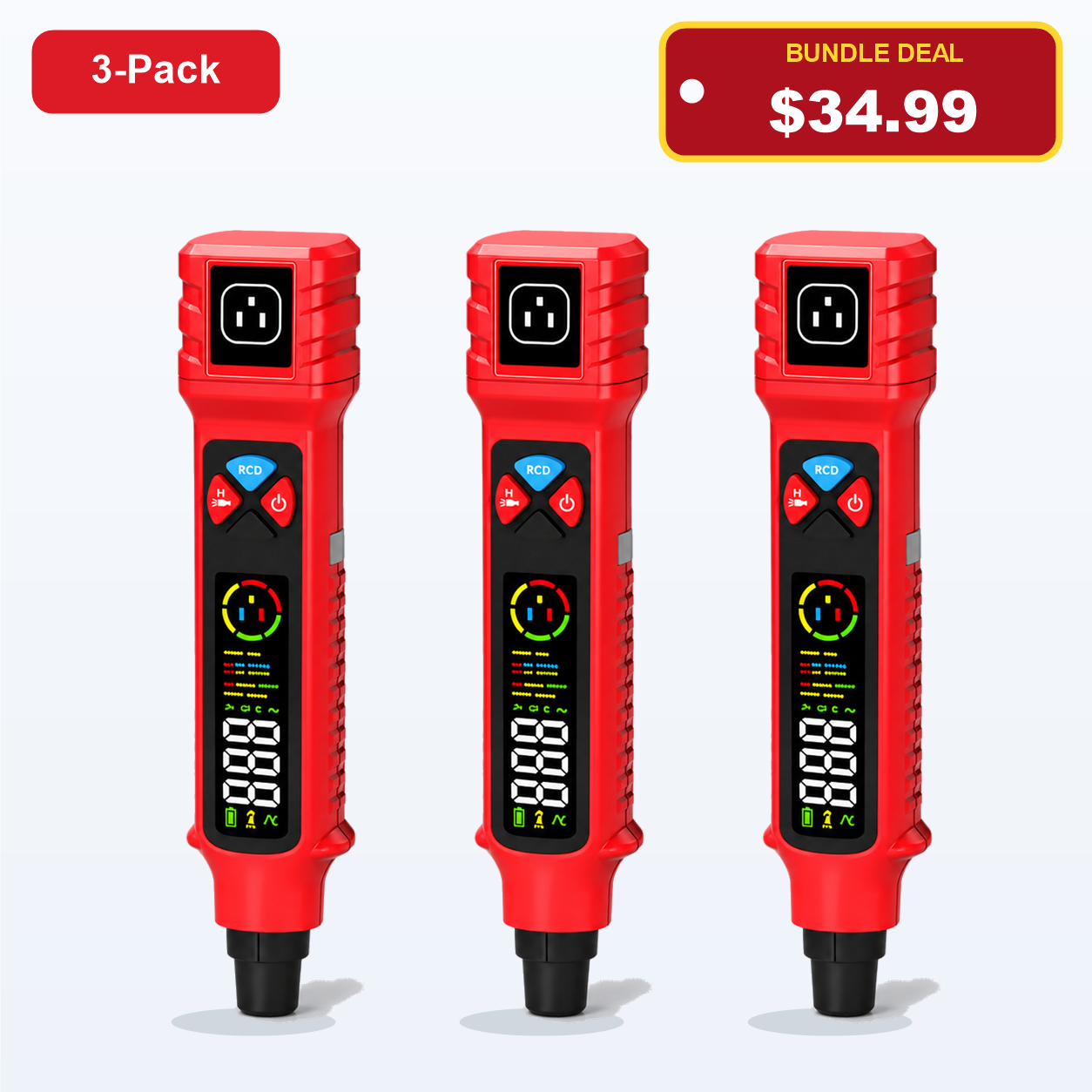 3-Pack outlet circuit and voltage tester pens bundle deal $34.99