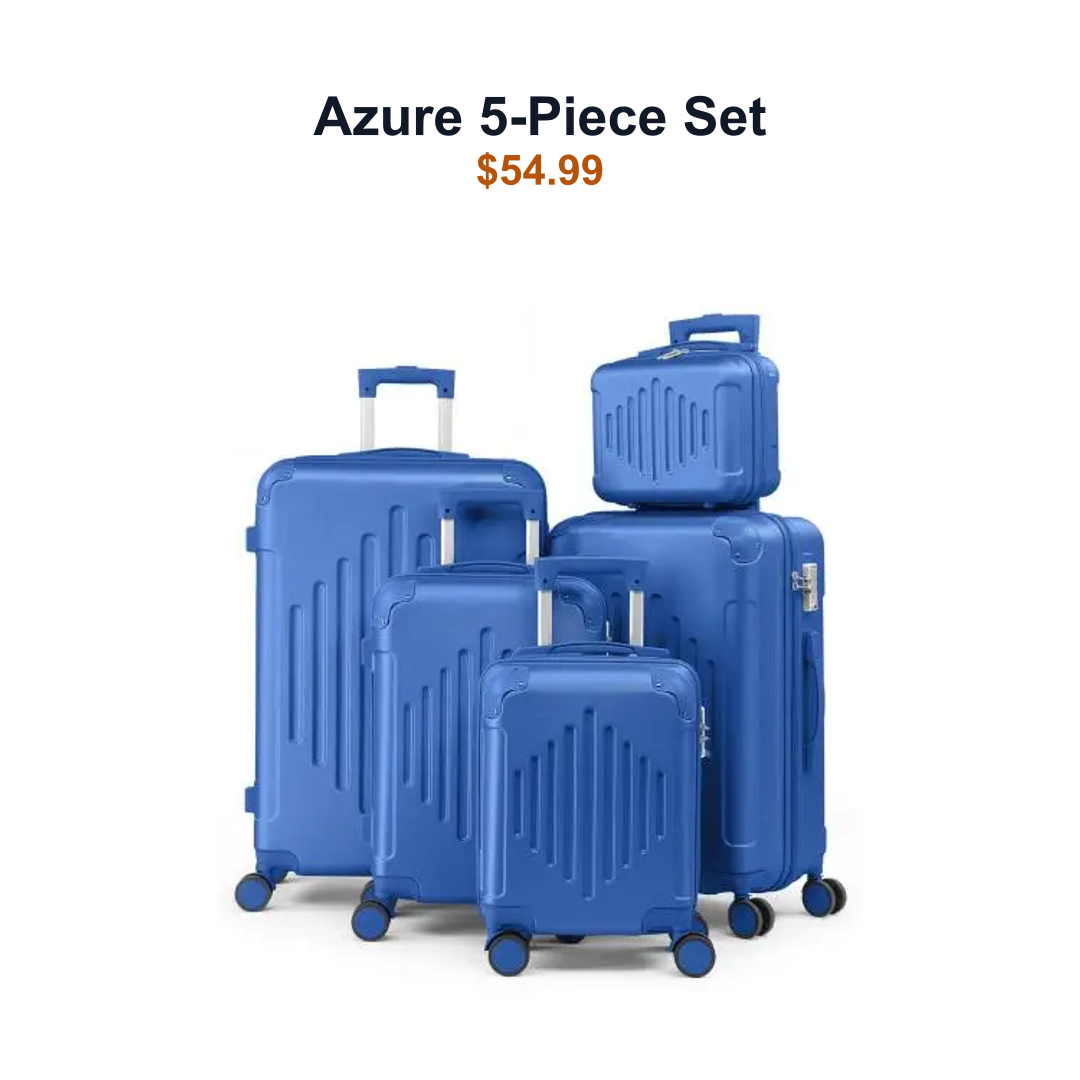 5-piece luggage SKU image for Azure