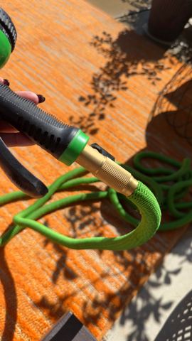 Customer photo for 100FT Heavy Duty Expandable Garden Water Hose 4-Pack
