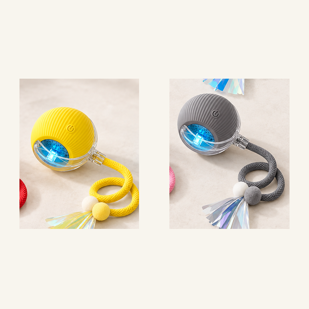 SKU image for pet teaser toy 2 pack Yellow and Gray