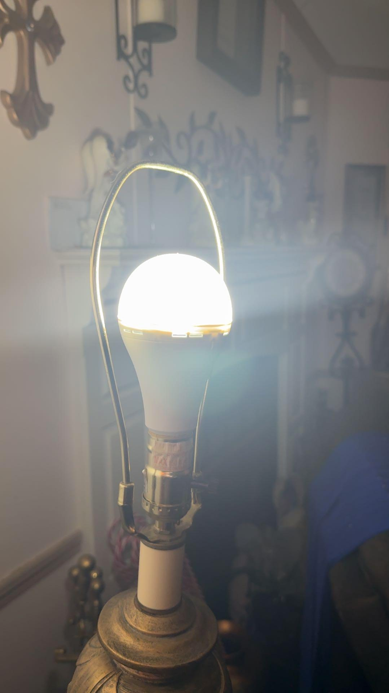 Customer photo for Rechargeable LED Emergency Light Bulbs Bundle