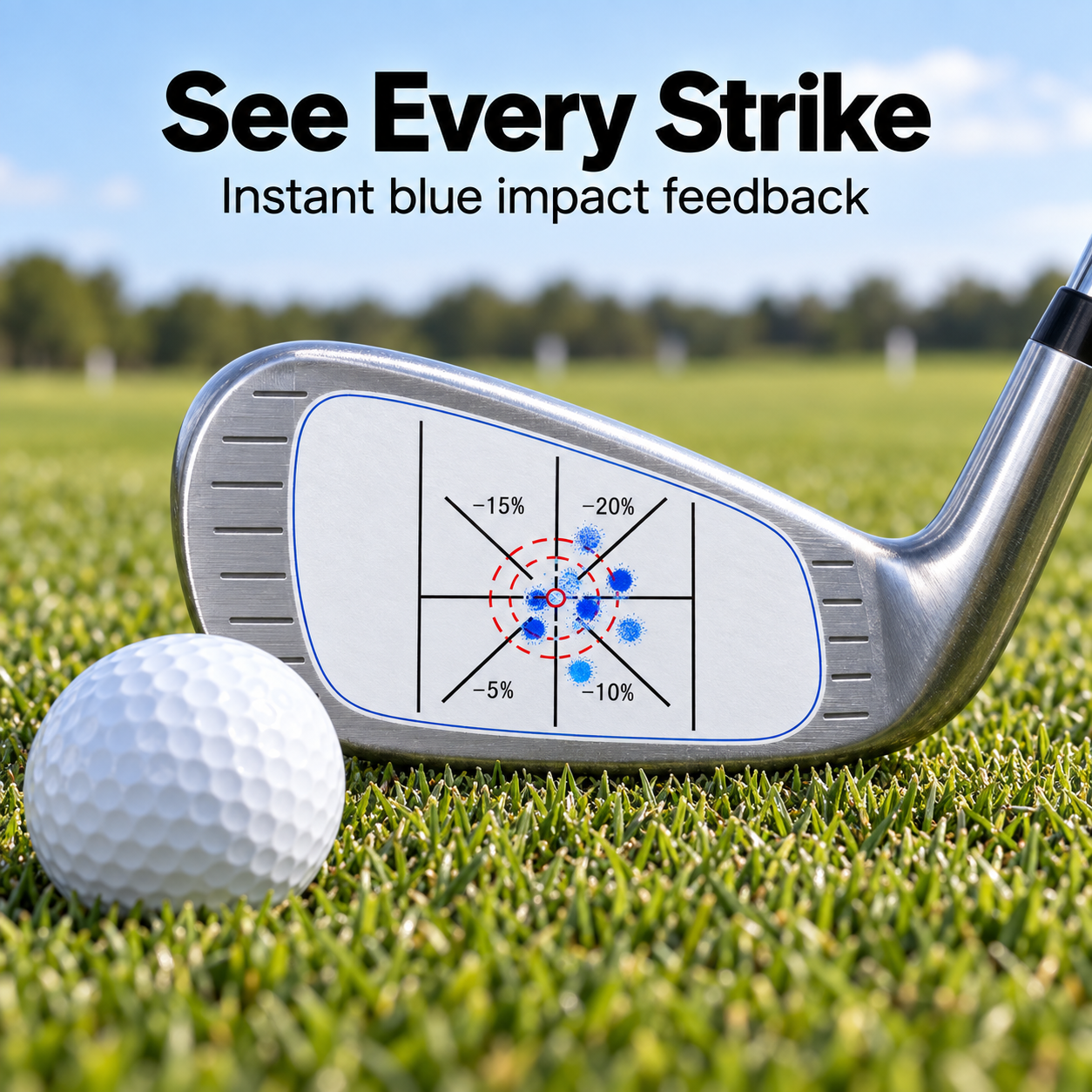 blue strike marks on the correctly shaped iron impact label
