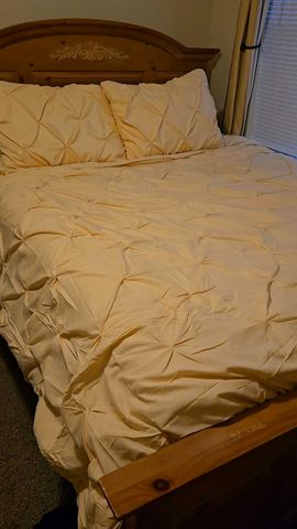 Customer photo for Queen Pintuck 7-Piece Comforter Set