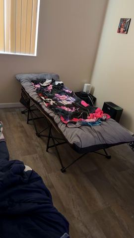 Customer photo for Adjustable Folding Camping Cot