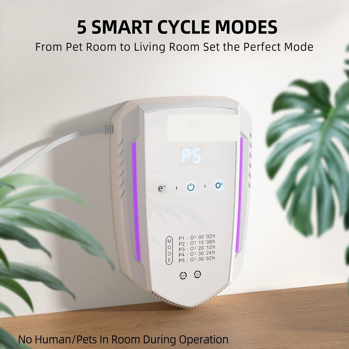 ozone odor eliminator wall placement and side vent reminder