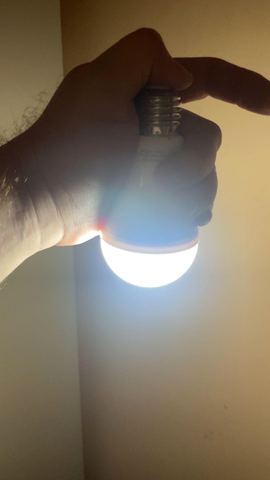 Customer photo for Rechargeable Emergency LED Light Bulbs 10-Pack