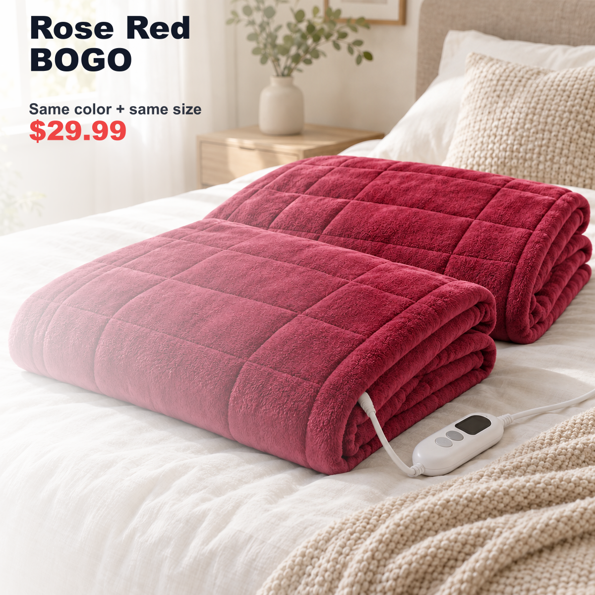 heating pad SKU image for Rose Red