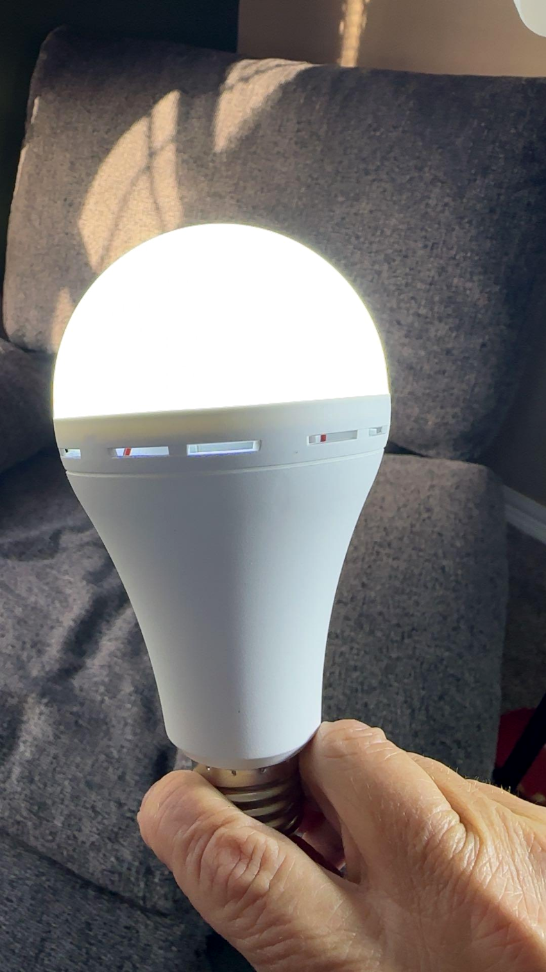 Customer photo for Rechargeable LED Emergency Light Bulbs Bundle