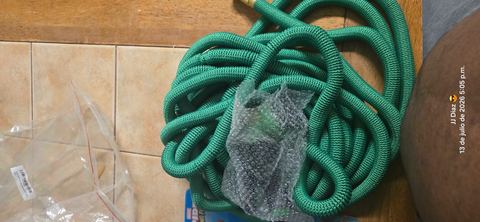 Customer photo for 100FT Heavy Duty Expandable Garden Water Hose 4-Pack