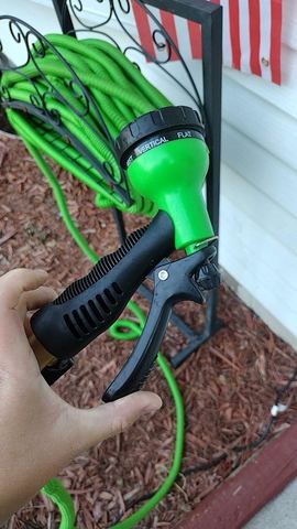 Customer photo for 100FT Heavy Duty Expandable Garden Water Hose 4-Pack