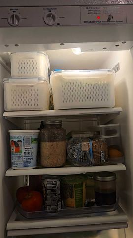 Customer photo for 5-Piece Fridge Organizer Containers - 2 Sets