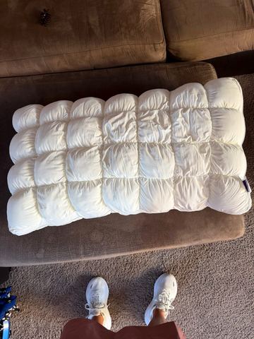 Customer photo for Cooling Puff-Grid Pillow BOGO