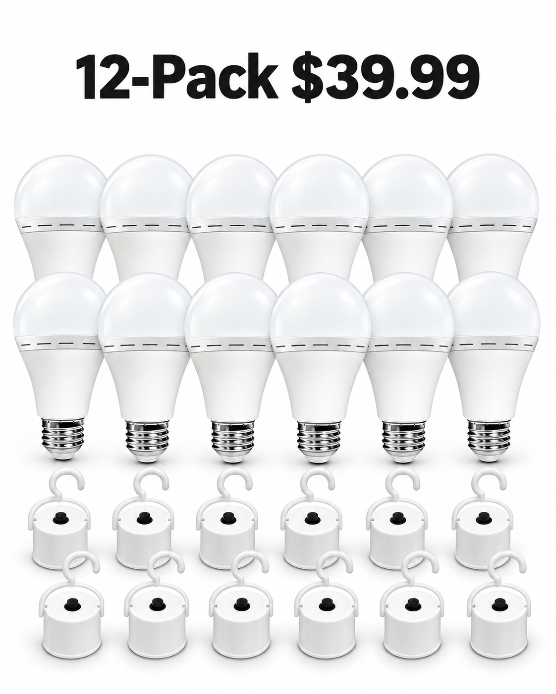 12-Pack rechargeable LED emergency light bulbs bundle deal $39.99